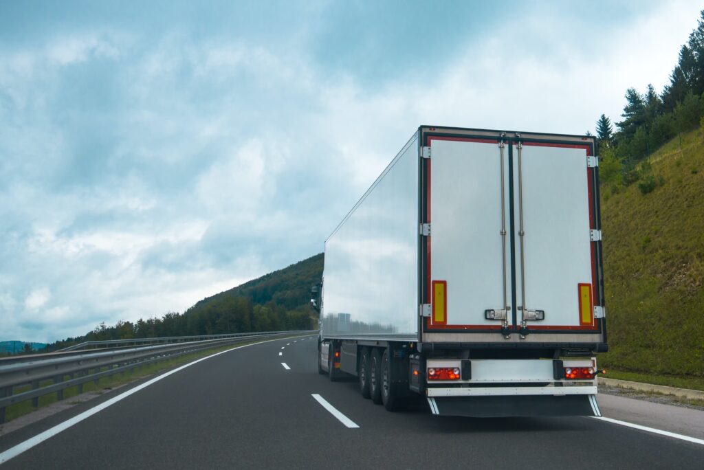 Semi truck with trailer